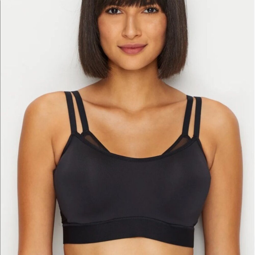 Natori Black Double-Strap Sports Bra